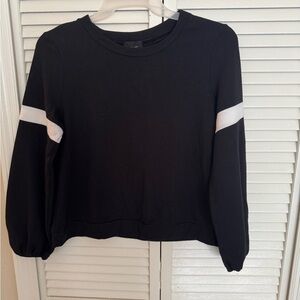 W5 Black Sweater with White Stripes